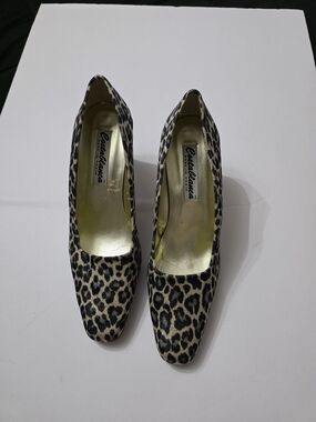 Casadei Leopard Print Pointed Toe Heels - Beige/Black